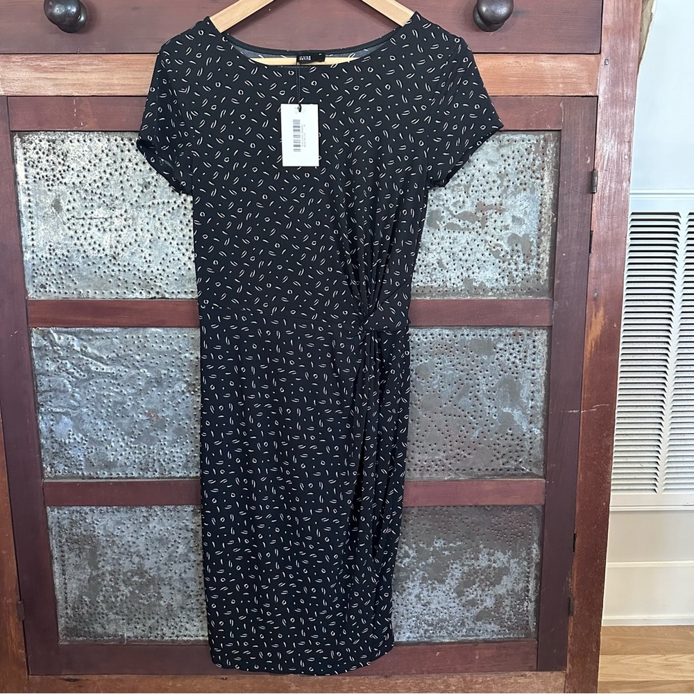 Muse Petite Small Black and White Dress Stretch Polyester/Spandex Blend
